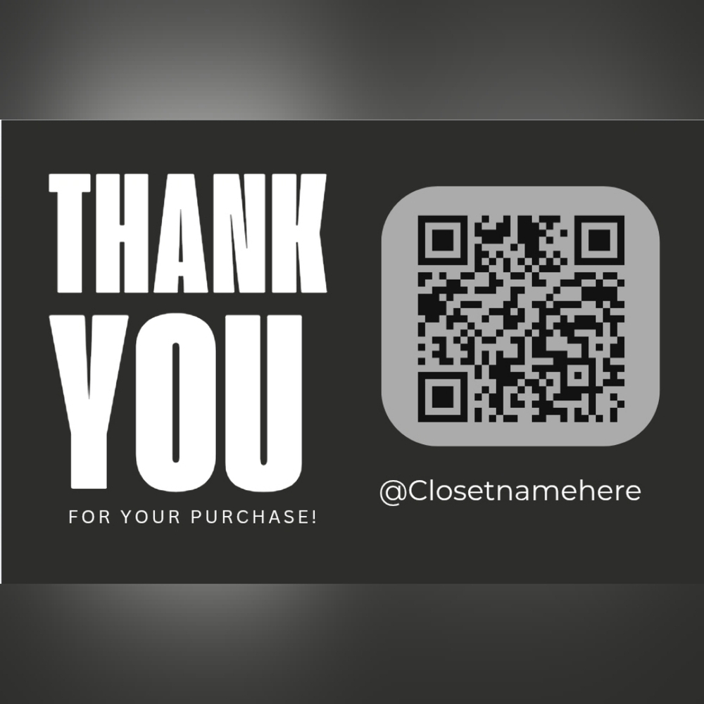 50 Custom 4x6 Bold Letter Thank You Notes Labels